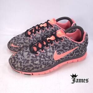 Nike Free Trainer Fit 3 Run Shoe Womens Size 7.5 555159-007 Pink Cheetah Print